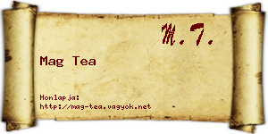 Mag Tea névjegykártya